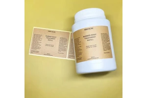 Eco-friendly Custom Kraft Paper Packaging Labels Self Adhesive Printing Eco Friendly Vanish Label Sticker